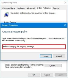 System Restore on Windows 10
