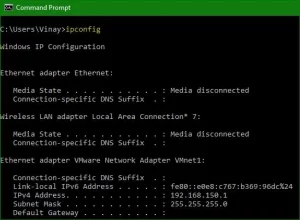 Networking command line