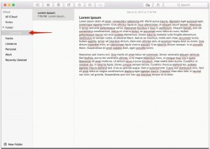Apple Notes on macOS