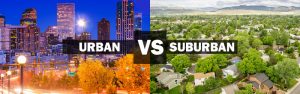 Urban VS suburban