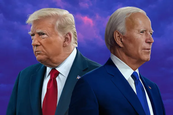 2024 polls Trump, Biden war